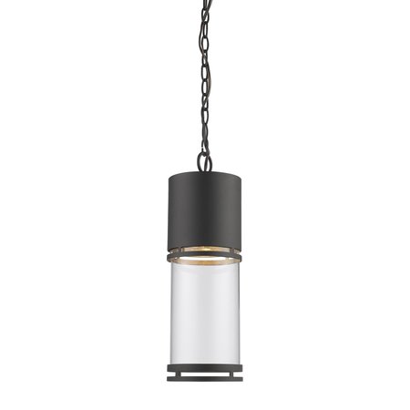 Z-LITE Luminata Outdoor LED Chain Hung Light, Black & Clear 553CHB-BK-LED